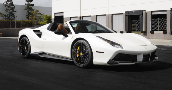 Convertible Car Rental Dubai — White Sports Car